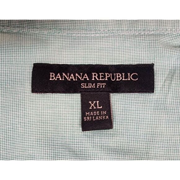 Banana Republic Mens Slim Fit Button Up Long Sleeve Shirt Size XL Mint Green - Picture 5 of 7
